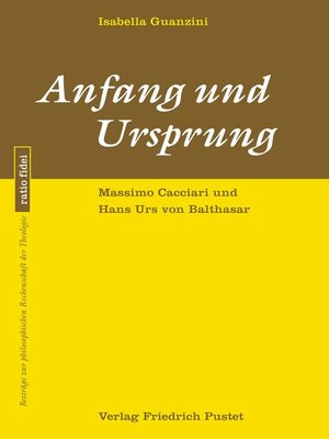 cover image of Anfang und Ursprung